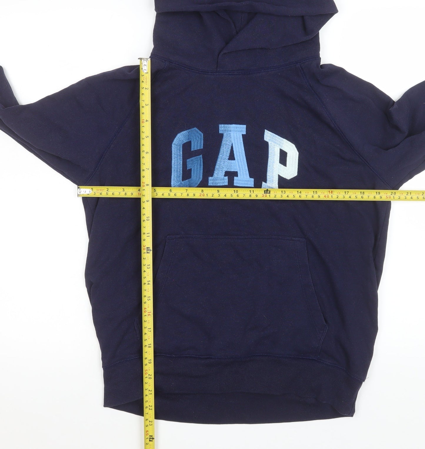 GAP Women Navy Blue Pullover Hoodie Small Cotton Blend Casual