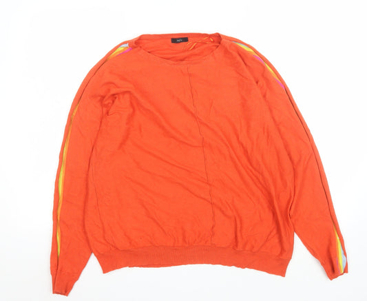Womens UK Size 16 M&Co Red Pullover Jumper