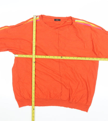 Womens UK Size 16 M&Co Red Pullover Jumper