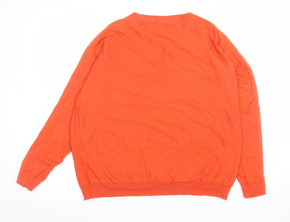 Womens UK Size 16 M&Co Red Pullover Jumper