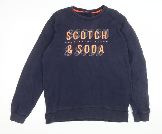 Mens UK Size XL Scotch & Soda Blue Pullover Sweatshirt