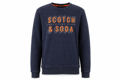 Mens UK Size XL Scotch & Soda Blue Pullover Sweatshirt