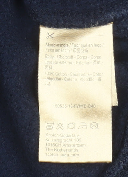 Mens UK Size XL Scotch & Soda Blue Pullover Sweatshirt