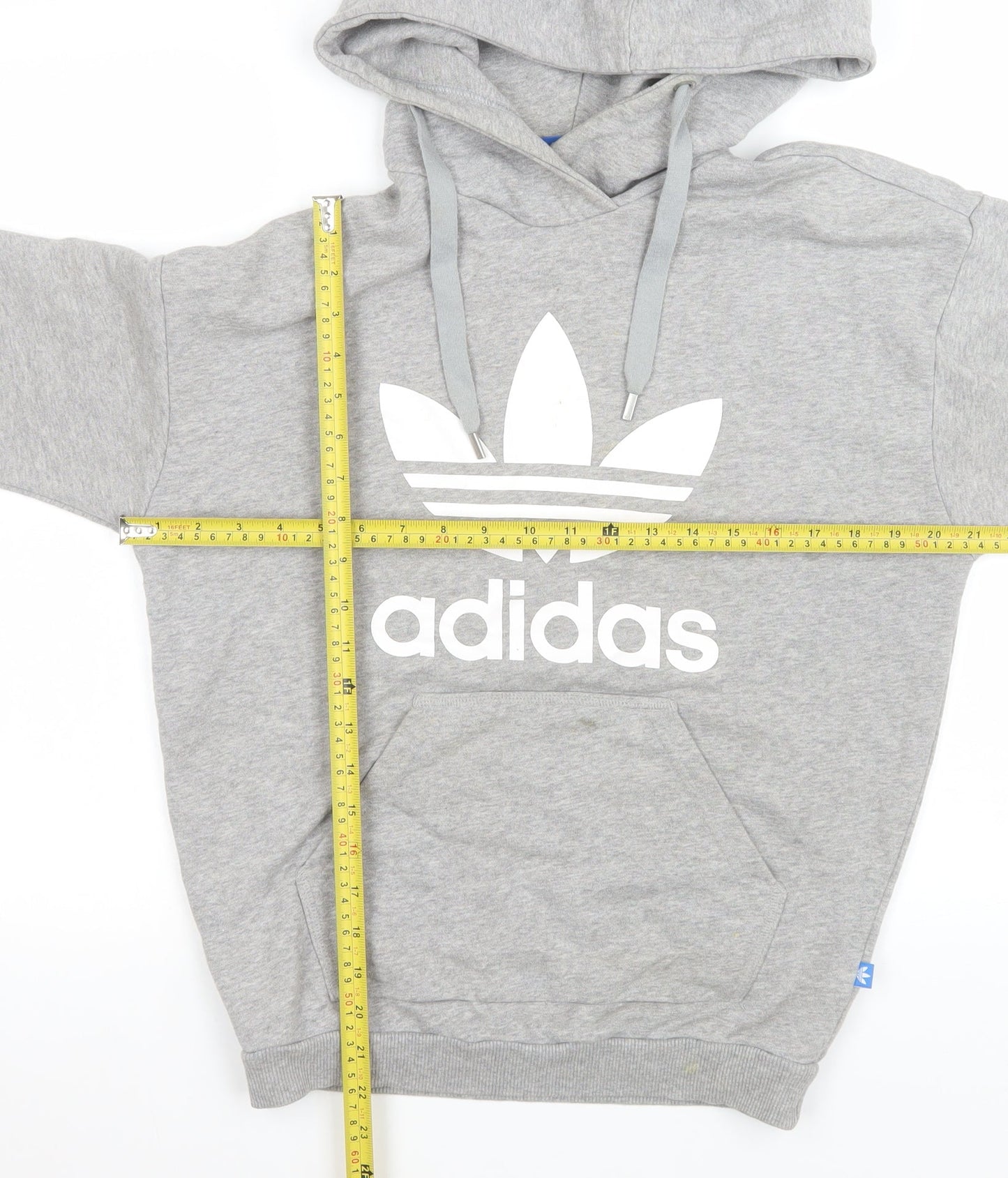 Womens UK Size 6 adidas Grey Pullover Hoodie