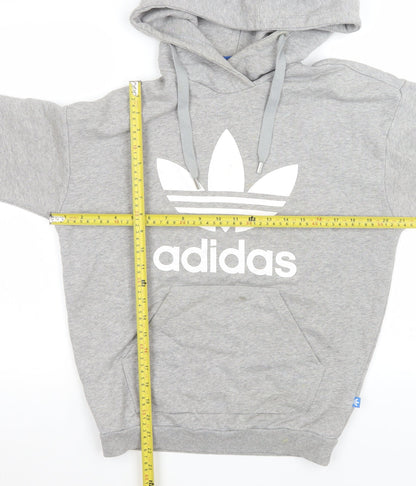 Womens UK Size 6 adidas Grey Pullover Hoodie