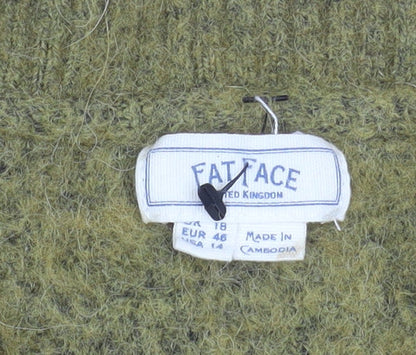 Womens UK Size 14 Fat Face Green Pullover Sweatshirt