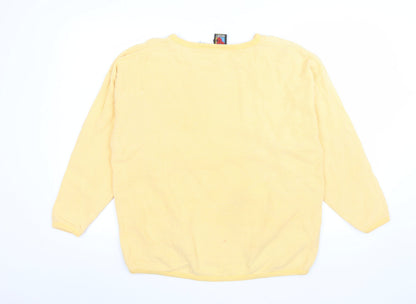Mens UK Size L Mickey Unlimited Yellow Pullover Sweatshirt