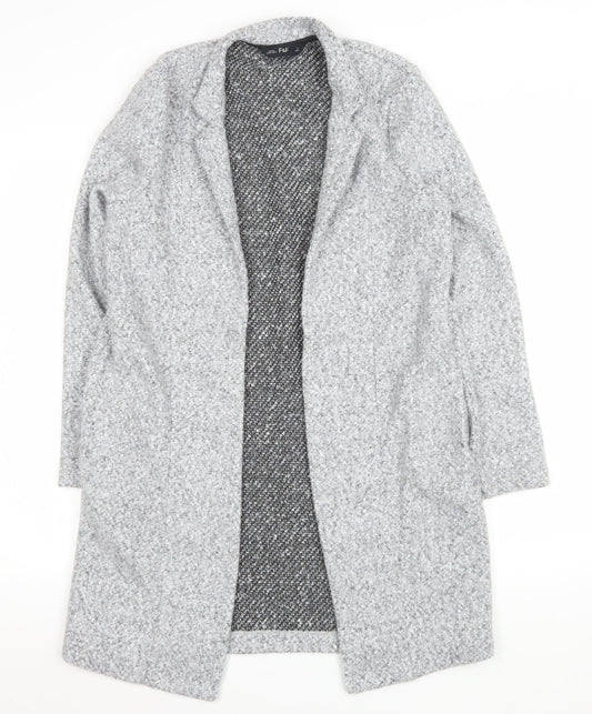 F&F Women Grey Mid-Length Knit Coatigan Size 6