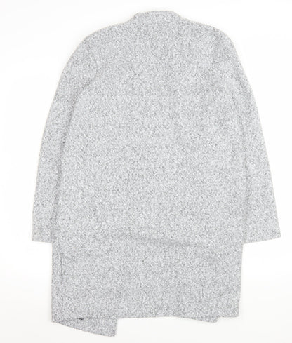 F&F Women Grey Mid-Length Knit Coatigan Size 6