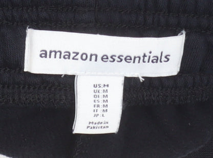 Mens UK Size M Amazon Essentials Regular Fit Sweatpants Black Trousers