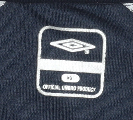 Unisex Adults UK Size XS Umbro Black Football Running & Jogging Gym & Training T