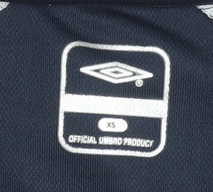 Unisex Adults UK Size XS Umbro Black Football Running & Jogging Gym & Training T