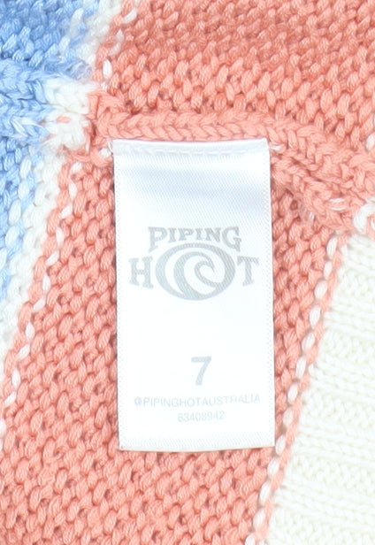 Womens UK Size 7 Piping Hot Multicoloured Cardigan Jumper