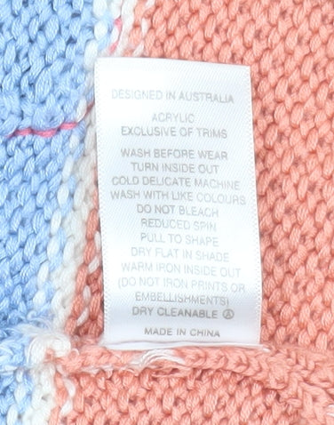 Womens UK Size 7 Piping Hot Multicoloured Cardigan Jumper