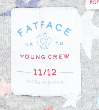 FatFace Girls Grey Star Print Hooded Jersey Jumpsuit 11-12 Years