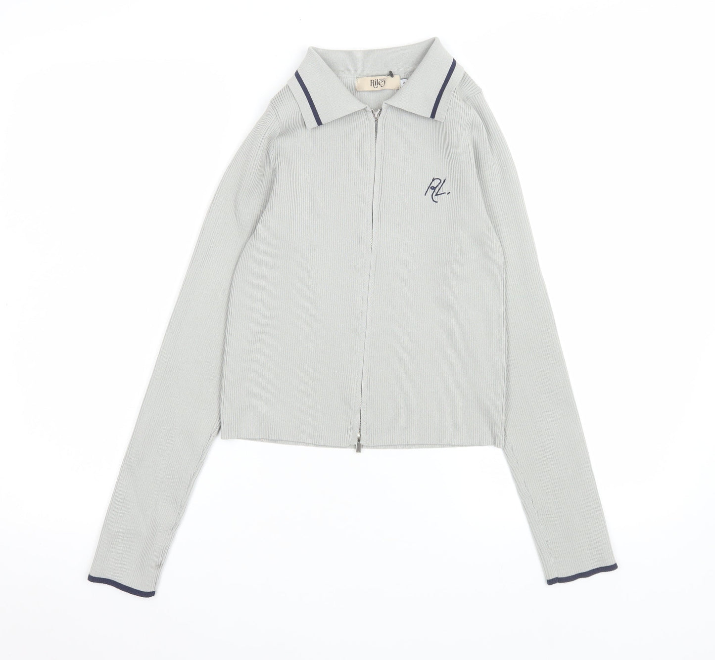 Womens UK Size S Riley Grey Basic Polo