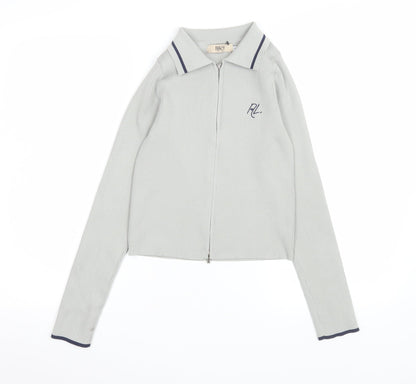 Womens UK Size S Riley Grey Basic Polo