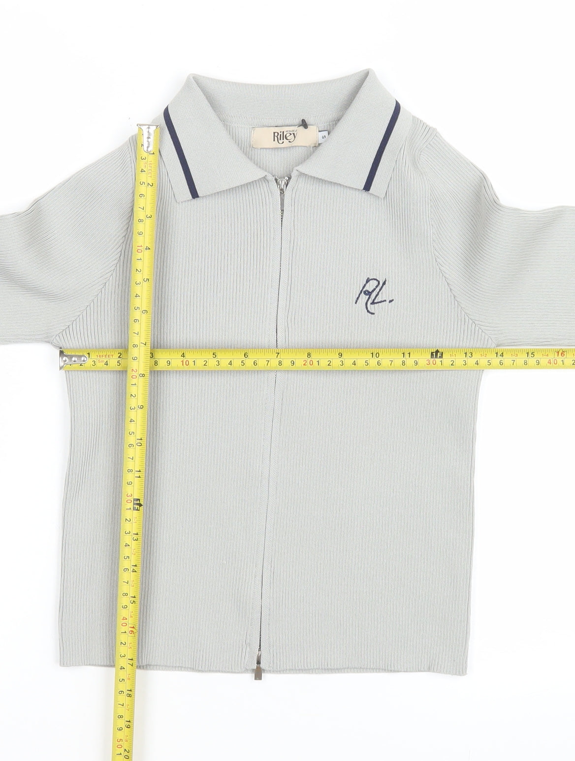 Womens UK Size S Riley Grey Basic Polo