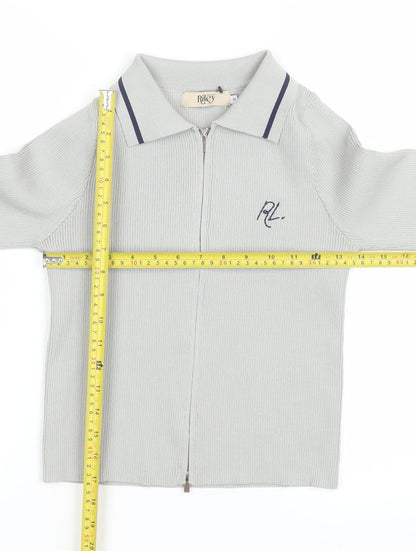 Womens UK Size S Riley Grey Basic Polo