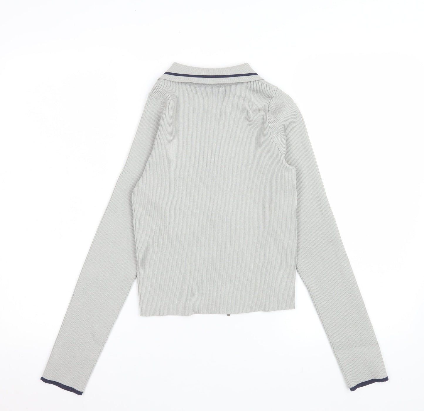 Womens UK Size S Riley Grey Basic Polo