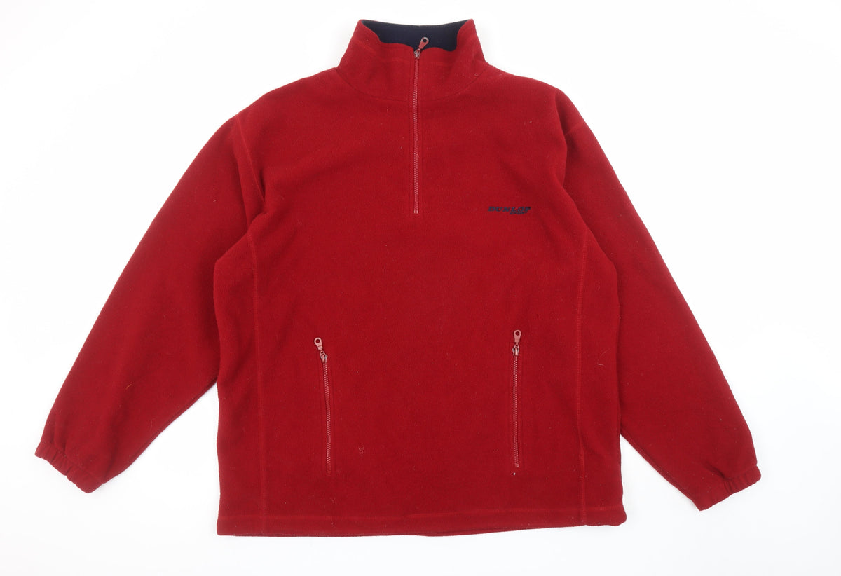 Mens UK Size L Dunlop Red Pullover Sweatshirt