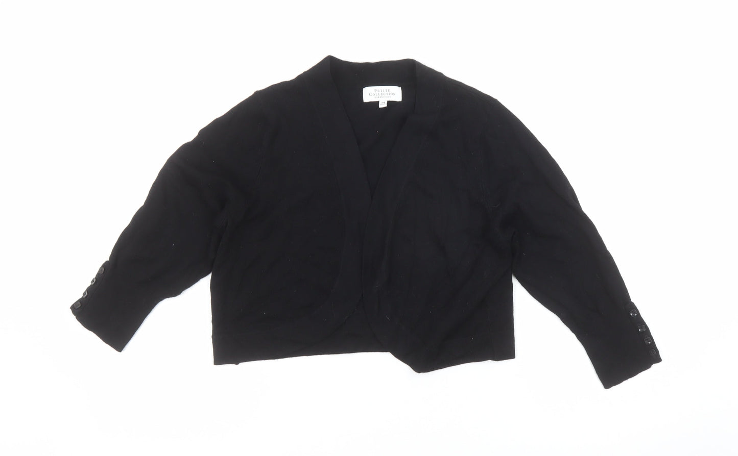 Womens UK Size 14 Debenhams Black Cardigan Jumper