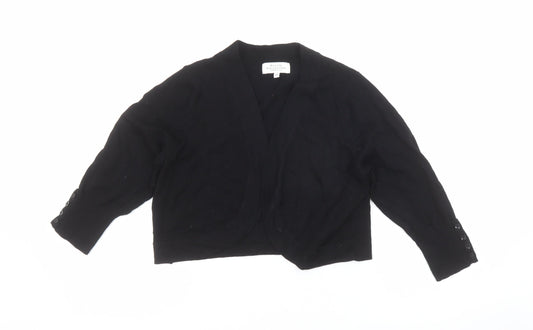 Debenhams Women Black Petite Size 14 Cardigan Knit Viscose Blend