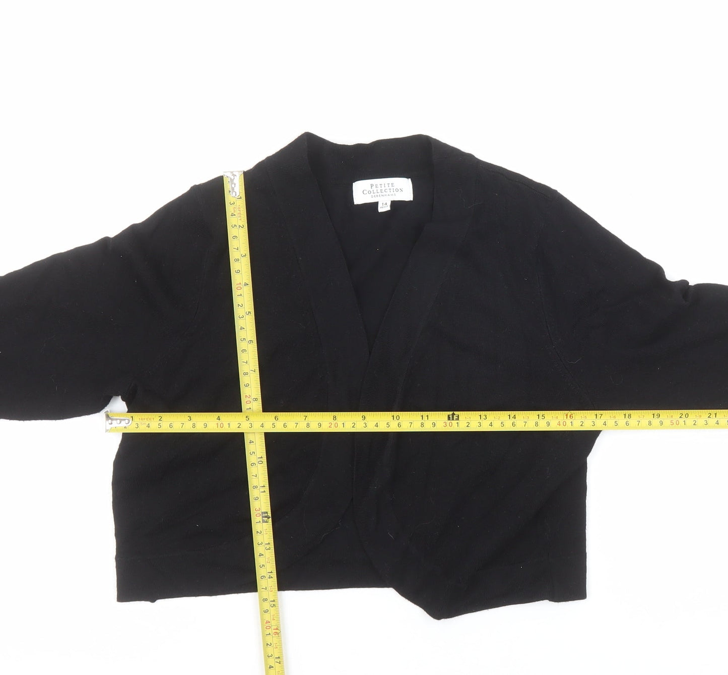 Womens UK Size 14 Debenhams Black Cardigan Jumper