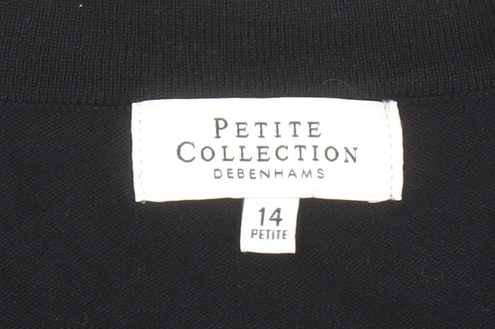 Womens UK Size 14 Debenhams Black Cardigan Jumper