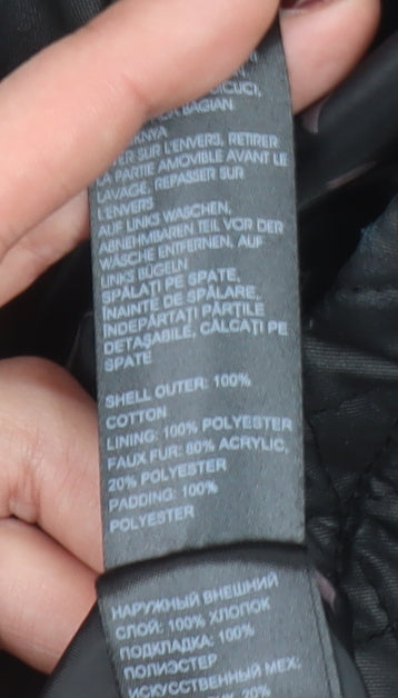 Rocha John Rocha Women's Black Quilted Cotton Jacket Size 16