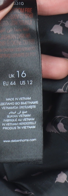 Rocha John Rocha Women's Black Quilted Cotton Jacket Size 16