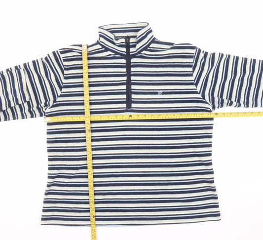 Craghoppers Women's Blue Stripe 1/2 Zip Fleece Pullover UK 20