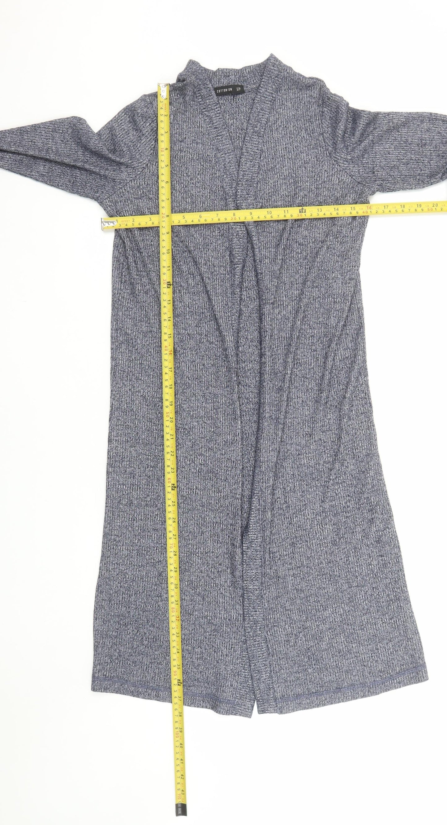 Cotton On Women's Grey Knit Long Sleeve Open Cardigan Size S