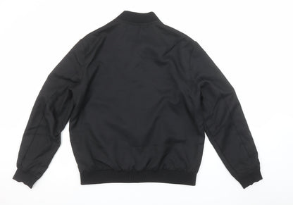 Mens UK Size M Topman Black Bomber Jacket