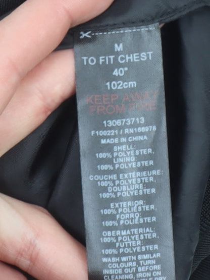 Mens UK Size M Topman Black Bomber Jacket