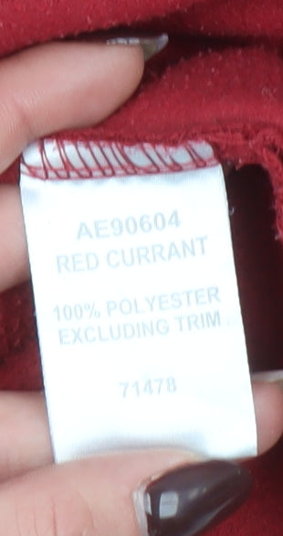 Mens UK Size M Cotton Traders Red Henley Sweatshirt