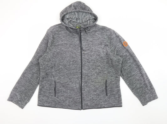 Gelert Womens Grey Hooded Full Zip Fleece Jacket XL