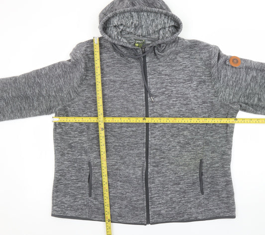 Gelert Womens Grey Hooded Full Zip Fleece Jacket XL