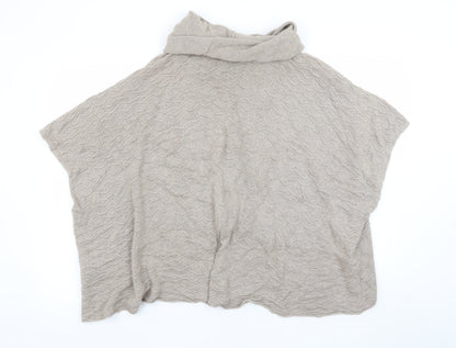 Marks and Spencer Women’s Beige Cotton Viscose Knit Cape Jumper Medium