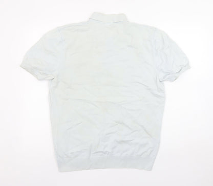 ARNE Men's Grey Cotton Short Sleeve Polo Shirt Size L