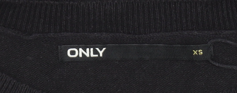 Womens UK Size XS Only Black Pullover Jumper