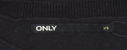 Womens UK Size XS Only Black Pullover Jumper