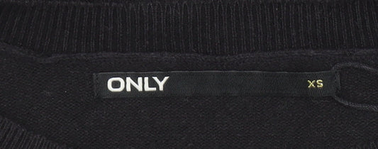 Womens UK Size XS Only Black Pullover Jumper