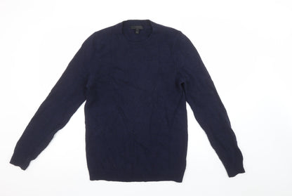 ASOS Men's Blue Lambswool Crew Neck Jumper XS Long Sleeve