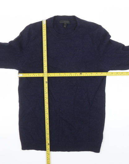 ASOS Men's Blue Lambswool Crew Neck Jumper XS Long Sleeve