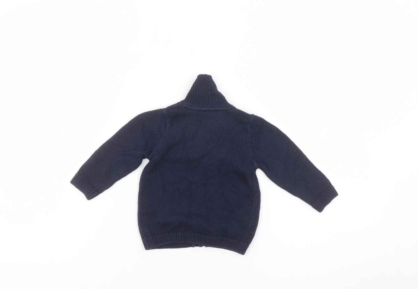 F&F Blue Cotton Paddington Bear Baby Cardigan 3-6 Months Button Knit