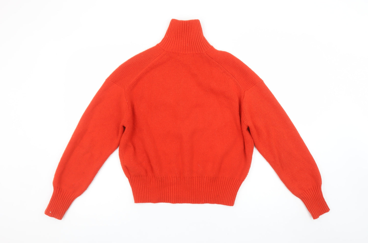 Womens UK Size L Uniqlo Red Full Zip Jumper