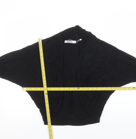 Womens UK Size M Calico Black Shrug Jumper