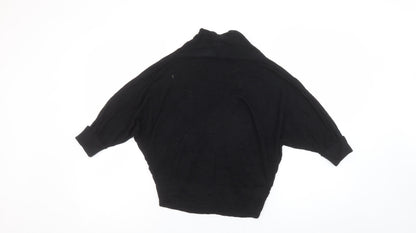 Womens UK Size M Calico Black Shrug Jumper