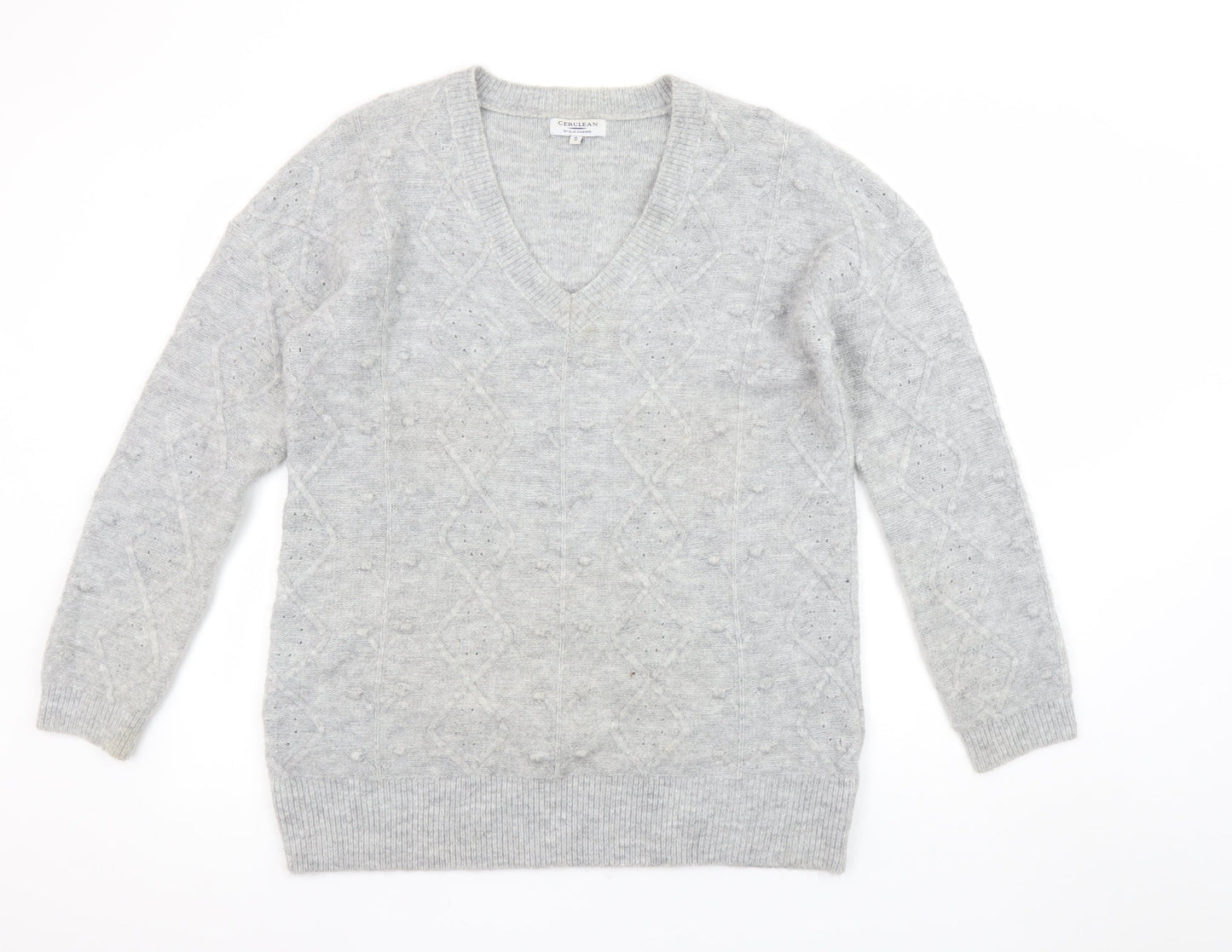 Womens UK Size S Cerulean by Blue Diamond Grey Pullover Jumper
